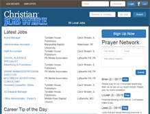 Tablet Screenshot of christianjobwire.com